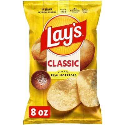 Lay's Classic Potato Chips - 8oz: Gluten-Free, No Artificial Flavors